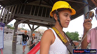 Ziplining and arousing love making at home after