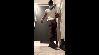 Big Black Cock Public Gym Masturbation