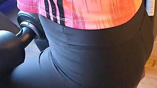 Giving My Pregnant Bitch a Piss After the Gym
