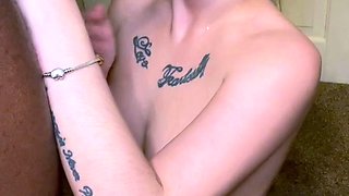 Italian amateur blonde blowing big cock