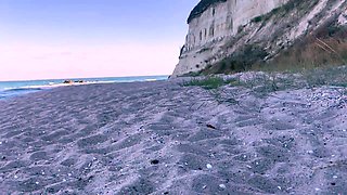 Beach fun with a petite babe - anal, cumshot and more!