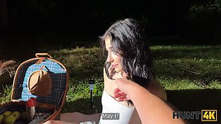 Hunt4k. hot czech young chloe heart jumped on a huge hunter’s pecker outdoors in front of her boyfriend