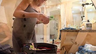 Roommate Nadia after shower HIdden Cam