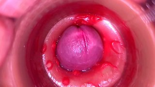 Camera in Vagina, Cervix POV, Creampie 4K