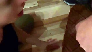 Mature brunette amateur giving a great POV blowjob