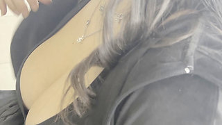 Blowjob in the bathroom of the mall   on his face