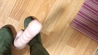 Elza Kom Tramples Huge Cock