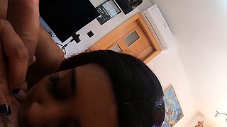 My stepsister uses her throat to get all my milk out