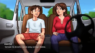 My Stepmom's Hot Car Kisses - Summer Time Saga Hentai Fuck