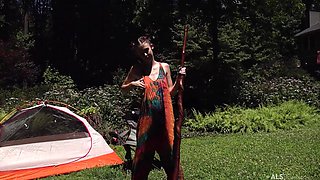 Nude teen solo exciting outdoor movie