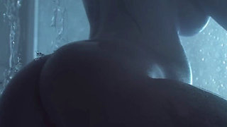 Pregnant Widowmaker Getting Her Tight Purple Pussy Fucked From Behind & Creampied