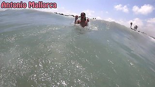 Having Fun with Italian Bubble Butt in a Nude Beach