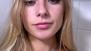 Curly Blonde Teen Records Solo Dildo Masturbation More at