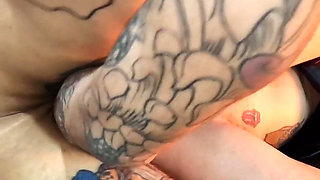 Hot Tattooed Slut Squirting Liters for a BBC