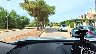 German blonde milf Wild Bunny makes blind date in the car