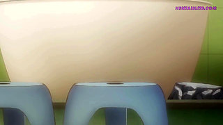 Relaxing date with my ex Teacher turns into a rough sex in the bathtub - Hentai