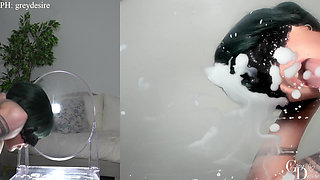 Dual Angle Big Tit Lactating MILF Makes Milk Mess - Grey Desire