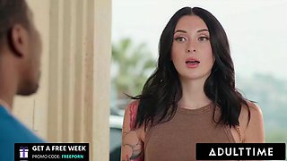ADULT TIME - Charlotte Sins Pleases Desperate Hubby By Letting Him FUCK HER ASS For The First Time!
