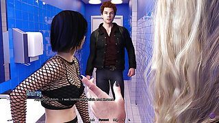 Horny 18 Year Old College Girl Hot Sex in Public Toilet - 3D Hentai Animated Porn - Life in Santa County