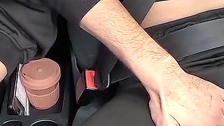 Cute Teen Feels Happy Inside the Car with Perv Stepdad! Finger Fucked Her While Driving Her to College
