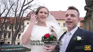 Hunt4k. lovely teen bride gets banged for money in front of her groom