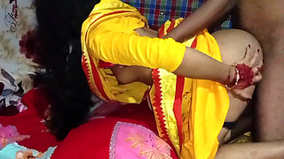 First Night Sex Story of Newly Married Couples. Wife Sex with Husband with Passionate Love Enjoying 23