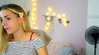 Blonde teen Sierras first erotic masturbation video