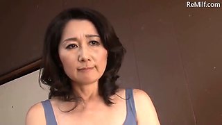 Asian japanese mom caught her son masturbating