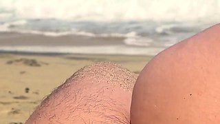 Risky Beach POV: Fucking My Wife in Public, Stranger Walks by (real Exhibitionist Couple)