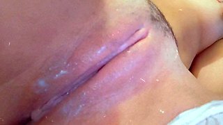 Blonde tight pussy babe solo toy fun in glamour masturbation