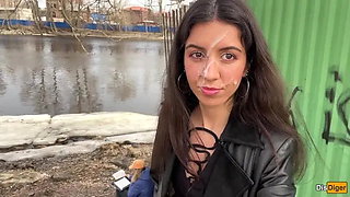 Cum on a Girl's Face so She Could Walk Through the Park Covered in Sperm and ...