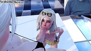 Rich Girl gets fucked by Horny gal in the Ass Hardcore