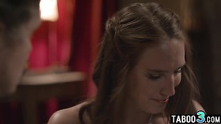 Sad COUGAR bride Cadence Lux consoling herself on her stebrothers meaty spunk-pump