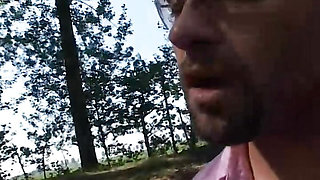 Two Hikers Meet a Cute Girl in the Woods for Some Pleasure