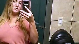 Glamour babe with big boobs masturbates in lingerie