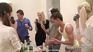 Sexy blondie tries anal sex at drunk party