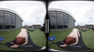 Lily Mays Naked Yoga Outdoors With Hot Big Boob Model Under The Sun
