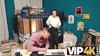 Hot Mature Teacher Mini Schwarz Gives Blowjob & Anal in HD Threesome