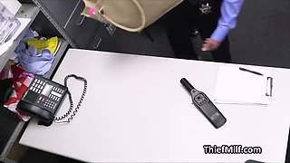 Deep drilling of big-titted cougar on office desk