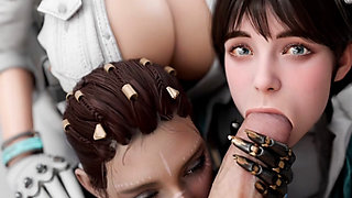 Big Breast Stepmom Teaching Her Stepdaughters How Suck Cock and Catch Warm Cumshots All on Their Faces and Breasts