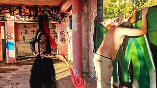 Femdom Session by the Sea. Smoking Fetish, Bootfetish, Footfetish, BDSM Flogging and Scratching