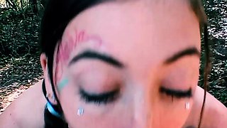 Amateur teen Blowjob with hardcore drilling