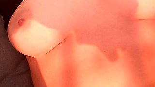 Hot amateur blonde pregnant toying her pussy solo