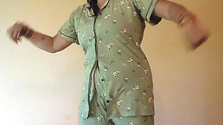 Desi Girl Dancing on the Bed