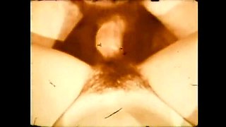 Vintage Blowjob with Huge Cock and Petite Brunette Babe