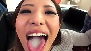 Japanese teen handjob in bus full of people