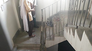 Student girl got her with her class teacher