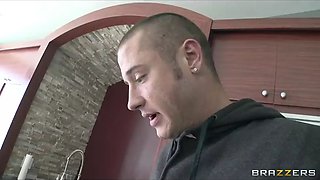 Real estate agent with HUGE natural-tits is fucked by her client