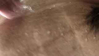 Latina wife showing off in shower