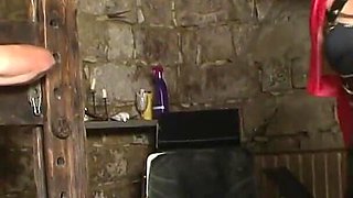 Hot domina makes men eat pussy and get fucked by strap on